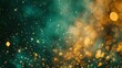 Emerald green, pastel yellow   champagne gold bokeh background  abstract delicate blur