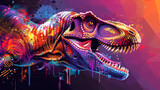 Fototapeta Zwierzęta - Vibrant Rex: Abstract Background with Vibrant Colors