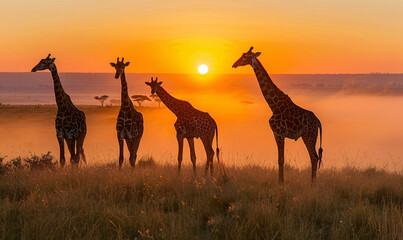 Wall Mural - Giraffes