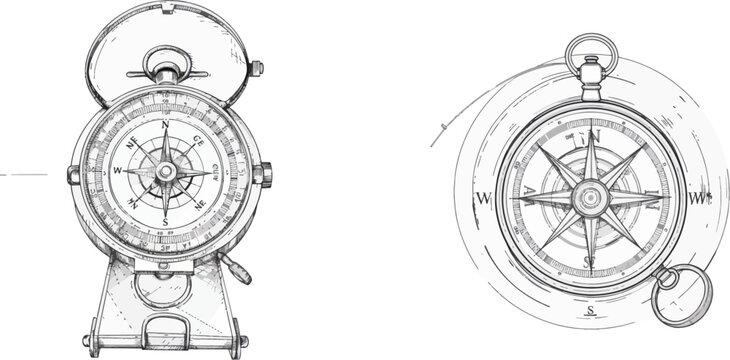 Single one line drawing equipment for exploration and navigation