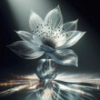 Piękny szklany kwiat, dekoracja generative ai