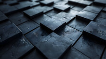 A Close-up Image Presenting The Details Of A Dark Cubic Pattern With Sharp Edges Cloaked In Shadows For A Moody Effect