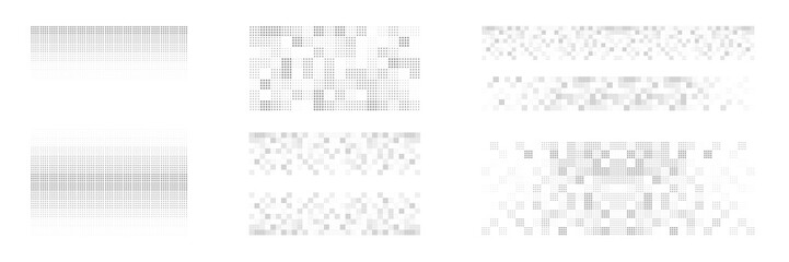 Grey halftone dotted pattern. Abstract geometric pattern