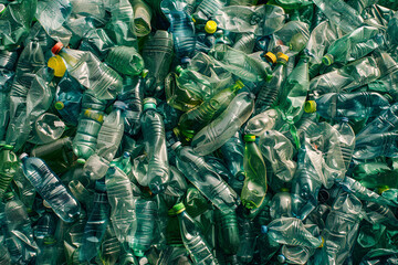 Wall Mural - Disposed empty plastic water bottles