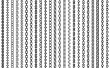 Fototapeta  - Set of chains and bracelets. Collection of design elements in the form of jewelry and decorative interlocking parts. Vector illustration