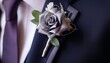 Groom with wedding boutonnière