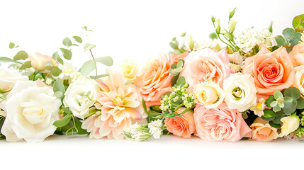 Wedding bouquet isolated on a white background