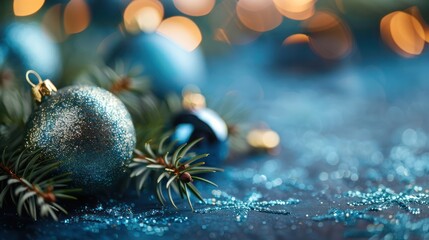 Generate a photography of blue holiday background