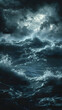 Dark sky clouds. Night view. High-resolution