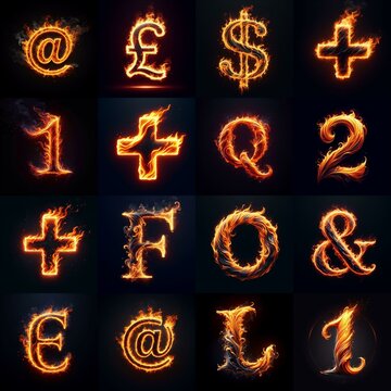 flmmable 3D Lettering Typeface. AI generated illustration