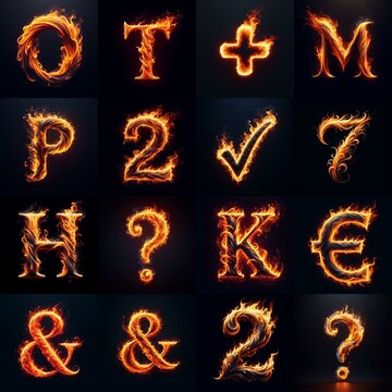 flmmable 3D Lettering Typeface. AI generated illustration