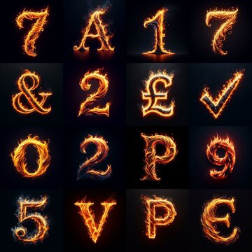 flmmable 3D Lettering Typeface. AI generated illustration