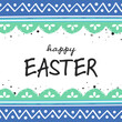 Colourful Easter background. Concept of a greeting card with painted decoration. Vector illustration