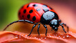 Macro illustration of ladybug
