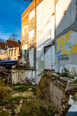 Canvas Print - Wand und Gebäudeschäden am Altbau