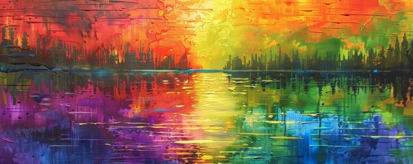 Wall Mural - Colorful abstract painting