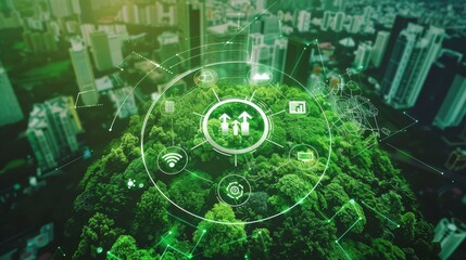 Poster - Concept of environmental technology. Sustainable development goals. SDGs....