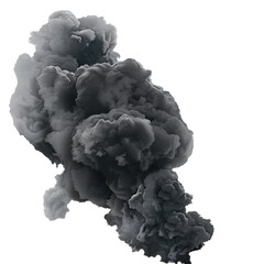Aufkleber - Fog or smog made of black smoke.  illustration of black smoke, smoky mist from fire, explosion, burning carbon or coal.