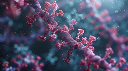 Poster - In the future there will be an outbreak of a new dangerous strain of flu, illustrated in futuristic polygonal style on a blue background.