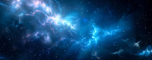 night sky and stars, milky way. space background filled with galaxies and clouds. the dark blue dept