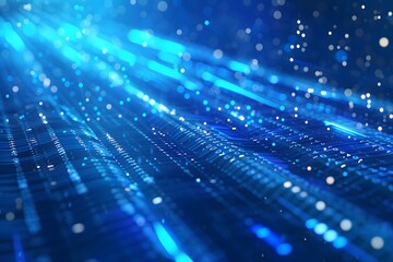 Aufkleber - fiber optics background with lots of light spots. Science, tech theme. IT background.