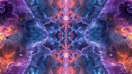 Wall Mural - Abstract background design in fractal art concept, background or wallpaper, art abstract