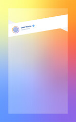 Poster - Vertical story template in gradient colors. Social media frame vector illustration.
