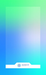 Poster - Vertical story template in gradient colors. Social media frame vector illustration.
