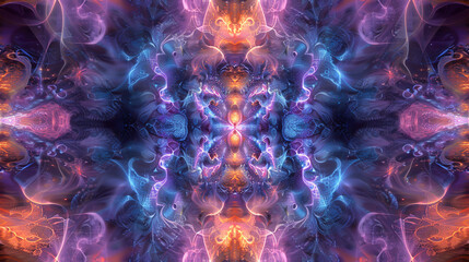 Wall Mural - Abstract background design in fractal art concept, background or wallpaper, art abstract