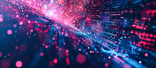 Fototapete - Digital Futuristic wave Design Technology Background