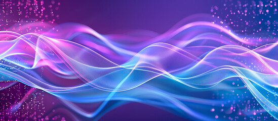 Fototapete - Digital Futuristic wave Design Technology Background