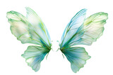 A pair of fantasy fairy wings isolated on a transparent background