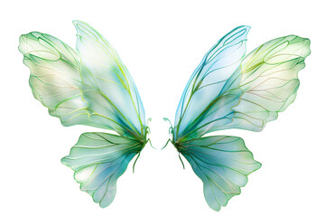 a pair of fantasy fairy wings isolated on a transparent background