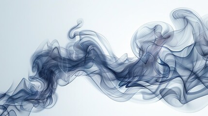 Poster - Isolated white background of modern smoke