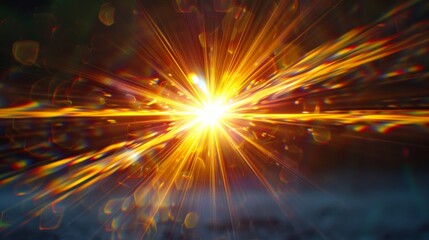 Aufkleber - Special lens flare light effect modernized from transparent sunlight.