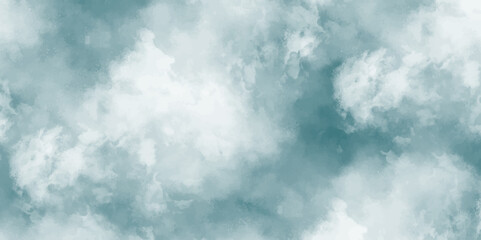 Poster - Abstract blue watercolor natural clouds and smoke. Elegant vintage grunge background texture. Old grunge design cement wall texture. Soft white vintage or antique distressed texture.	