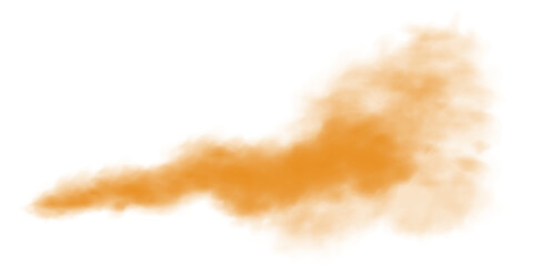 Yellow fog in slow motion. Realistic atmospheric yellow smoke. Red fume slowly floating rises up. PNG.
