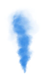 Fototapeta Tęcza - Blue fog in slow motion. Realistic atmospheric blue smoke. Red fume slowly floating rises up. PNG.
