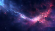 Galaxy and constellation in deep space. Stars and far galaxies Space background.