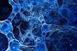 Intricate Network Cobalt Bubble Abstract Background, High Detail Digital Art