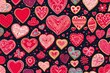 seamless background with hearts, Generative AI brings to life the adorable charm of heart-shaped Valentine's Day cookies, perfect treats for your sweetheart