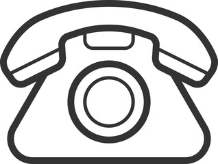 Poster - Phone icon vector illustration. Call center app. Telephone icons trendy flat style. Contact us line silhouette.