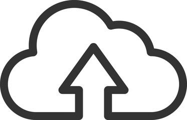 Poster - Technology icon vector cloud computing connection. Big data global server. Line design symbol.