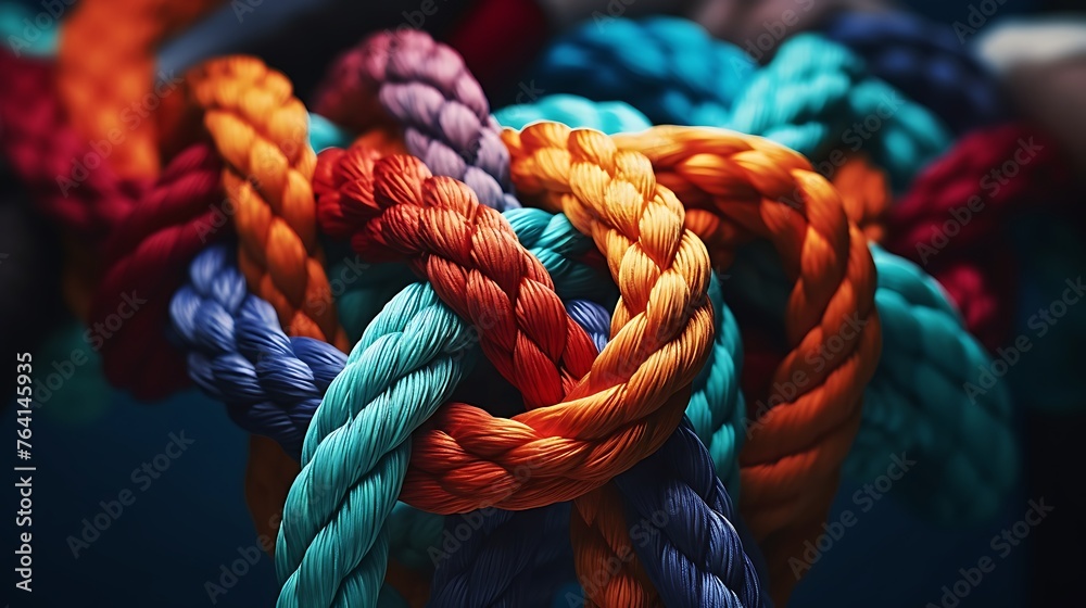 One Team One Rope Team rope diverse strength connect partnership together teamwork unity ...