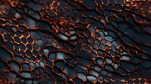Generative AI Reticulated And Intricate Texture Of Reptile Skin.