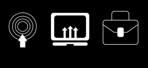 Poster - 2d illustration business icon set
