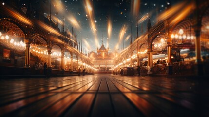 Poster - Generative AI Blurred carnival rapture, vibrant spectacle