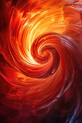 Poster - Abstract swirl of red and orange, suggesting fiery energy and dynamic movement