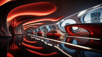 Poster - Generative AI Dubai metro station concept