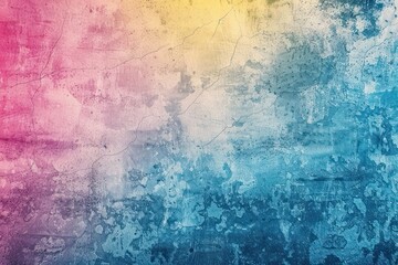 Poster - Grainy gradient owerlay background blue pink yellow